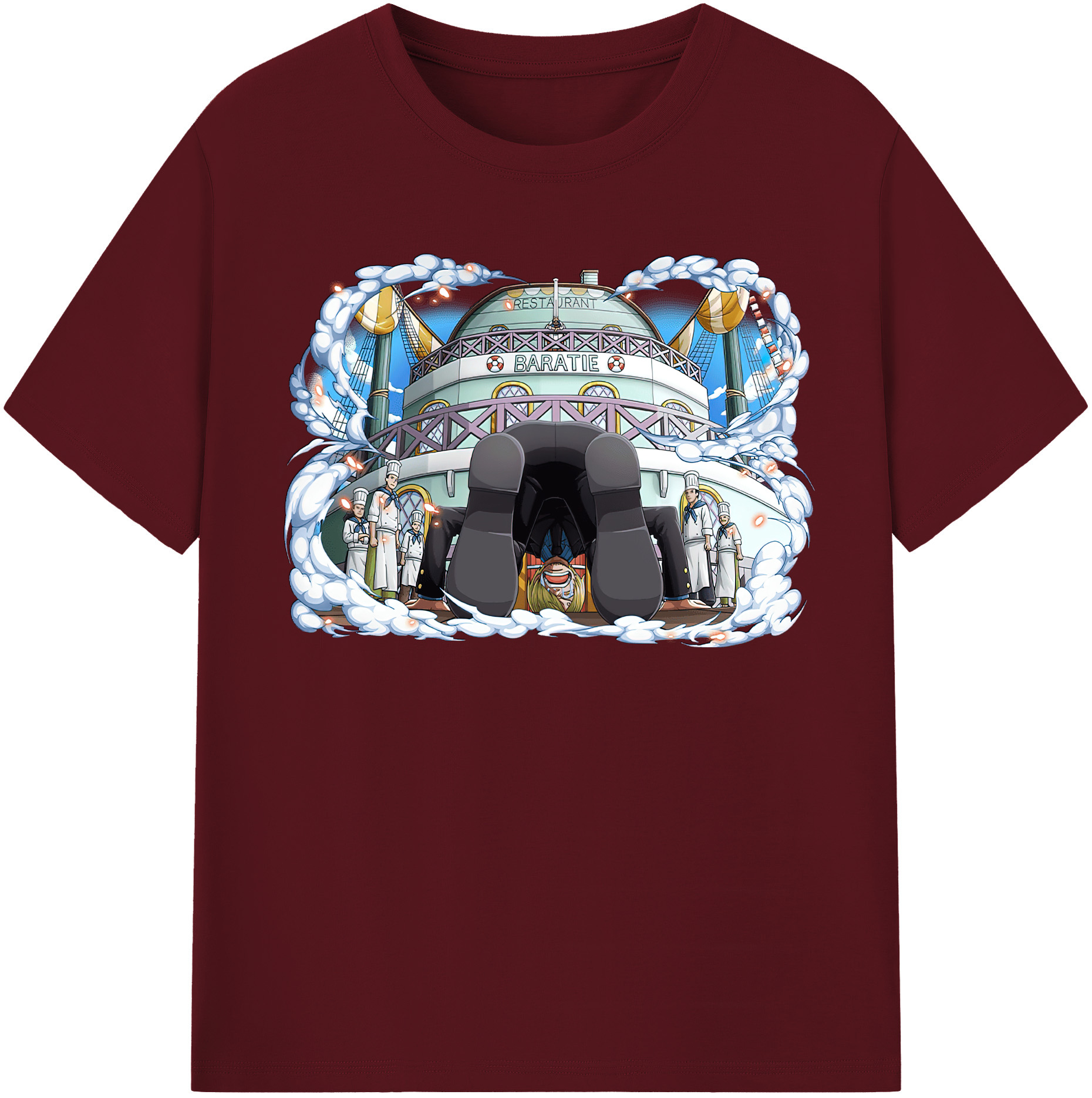 ワンピース サンジ ONE PIECE Sanji 綿100％半袖Tシャツ（フロントプリント）